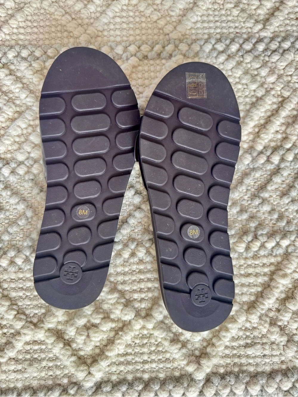 Tory Burch Dark Brown Logo Gloss Mellow Slide Sandals - Picture 6 of 17